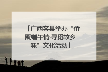 广西容县举办“侨聚端午情·寻觅故乡味”文化活动
