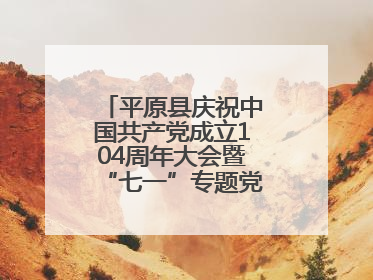 平原县庆祝中国共产党成立104周年大会暨“七一”专题党课报告会召开