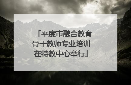 平度市融合教育骨干教师专业培训在特教中心举行