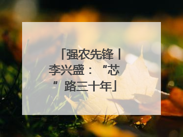 强农先锋丨李兴盛：“芯”路三十年