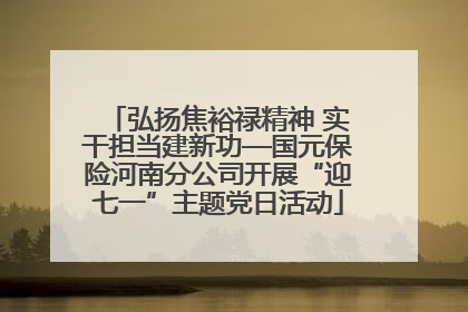 弘扬焦裕禄精神 实干担当建新功—国元保险河南分公司开展“迎七一”主题党日活动