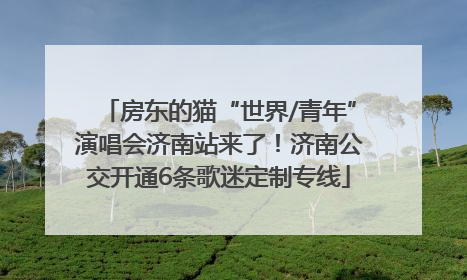 房东的猫“世界/青年”演唱会济南站来了！济南公交开通6条歌迷定制专线