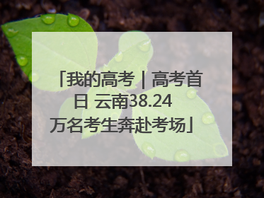 我的高考｜高考首日 云南38.24万名考生奔赴考场