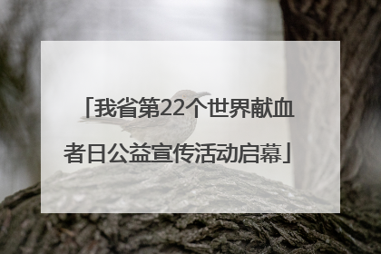 我省第22个世界献血者日公益宣传活动启幕