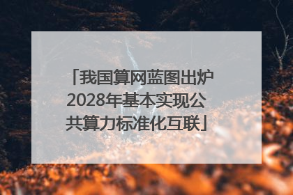 我国算网蓝图出炉 2028年基本实现公共算力标准化互联