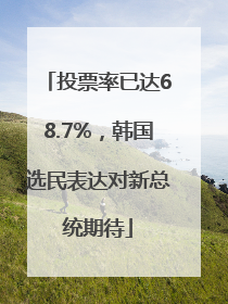 投票率已达68.7%，韩国选民表达对新总统期待