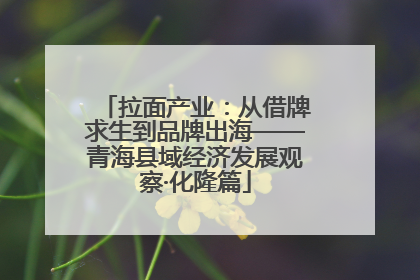 拉面产业：从借牌求生到品牌出海——青海县域经济发展观察·化隆篇