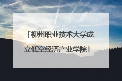 柳州职业技术大学成立低空经济产业学院