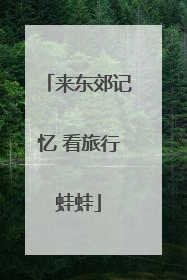 来东郊记忆 看旅行蛙蛙