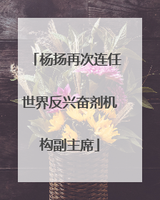 杨扬再次连任世界反兴奋剂机构副主席