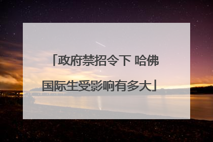 政府禁招令下 哈佛国际生受影响有多大