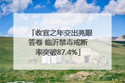 收官之年交出亮眼答卷 临沂禁毒戒断率突破87.4%