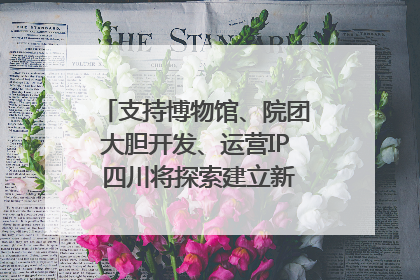 支持博物馆、院团大胆开发、运营IP 四川将探索建立新的收入分配激励机制｜新闻发布最前线