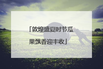 敦煌盛夏时节瓜果飘香迎丰收