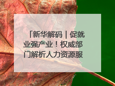 新华解码｜促就业强产业！权威部门解析人力资源服务业与制造业融合发展试点