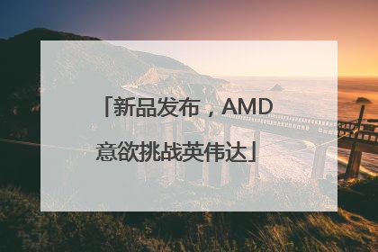 新品发布，AMD意欲挑战英伟达