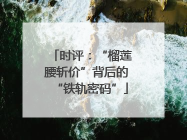 时评：“榴莲腰斩价”背后的“铁轨密码”