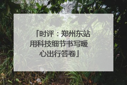 时评：郑州东站用科技细节书写暖心出行答卷
