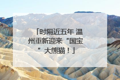 时隔近五年 温州重新迎来“国宝”大熊猫！