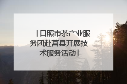 日照市茶产业服务团赴莒县开展技术服务活动