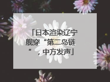 日本渲染辽宁舰穿“第二岛链”，中方发声