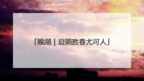 晚潮｜夏荫胜春尤可人