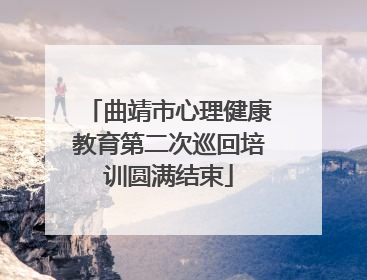 曲靖市心理健康教育第二次巡回培训圆满结束
