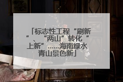 标志性工程“刷新”、“两山”转化“上新”……海南绿水青山景色新
