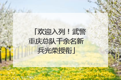 欢迎入列！武警重庆总队千余名新兵光荣授衔