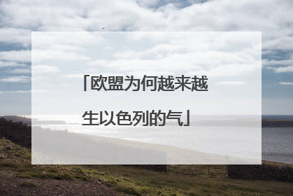 欧盟为何越来越生以色列的气