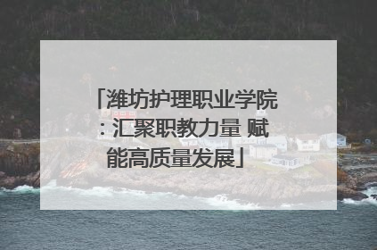 潍坊护理职业学院：汇聚职教力量 赋能高质量发展