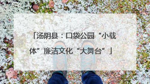 汤阴县：口袋公园“小载体”廉洁文化“大舞台”