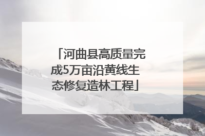 河曲县高质量完成5万亩沿黄线生态修复造林工程