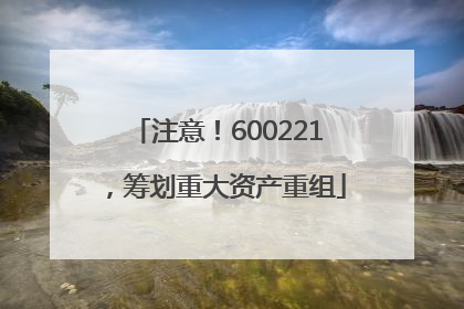 注意！600221，筹划重大资产重组