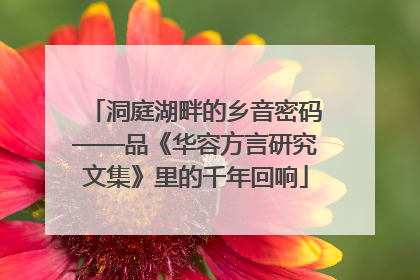 洞庭湖畔的乡音密码——品《华容方言研究文集》里的千年回响