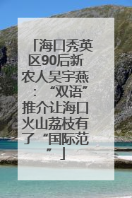 海口秀英区90后新农人吴宇燕：“双语”推介让海口火山荔枝有了“国际范”
