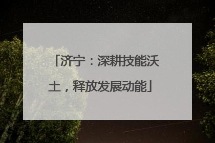 济宁：深耕技能沃土，释放发展动能