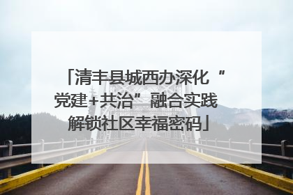 清丰县城西办深化“党建+共治”融合实践 解锁社区幸福密码