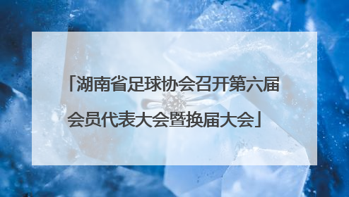 湖南省足球协会召开第六届会员代表大会暨换届大会