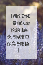 湖南新化：暴雨突袭 多部门连夜清障排涝保高考路畅