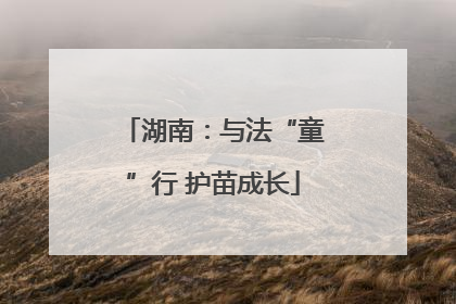 湖南：与法“童”行 护苗成长