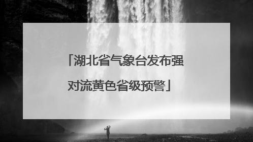 湖北省气象台发布强对流黄色省级预警
