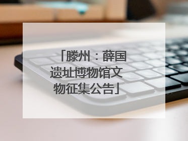 滕州：薛国遗址博物馆文物征集公告