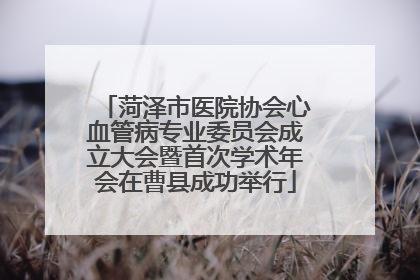 菏泽市医院协会心血管病专业委员会成立大会暨首次学术年会在曹县成功举行