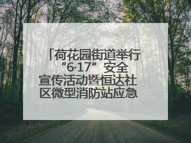 荷花园街道举行“6·17”安全宣传活动暨恒达社区微型消防站应急小分队启动式