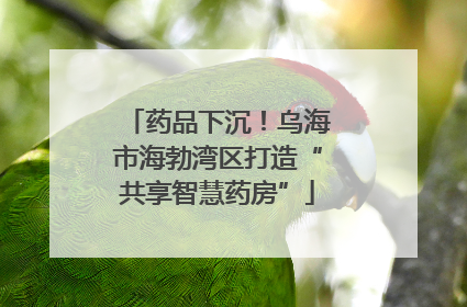 药品下沉！乌海市海勃湾区打造“共享智慧药房”