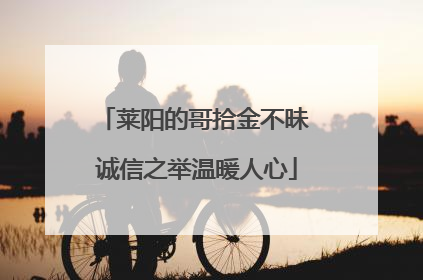 莱阳的哥拾金不昧 诚信之举温暖人心