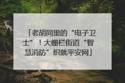 老胡同里的“电子卫士”！大栅栏街道“智慧消防”织就平安网
