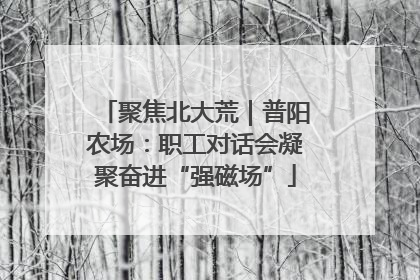 聚焦北大荒｜普阳农场：职工对话会凝聚奋进“强磁场”