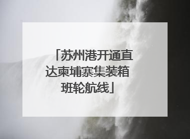 苏州港开通直达柬埔寨集装箱班轮航线